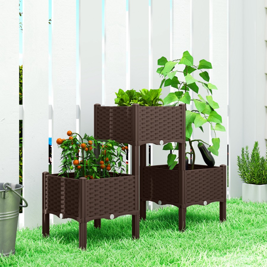 Plastic Raised Garden Bed with - đánh giá và giá Self-Watering Planter