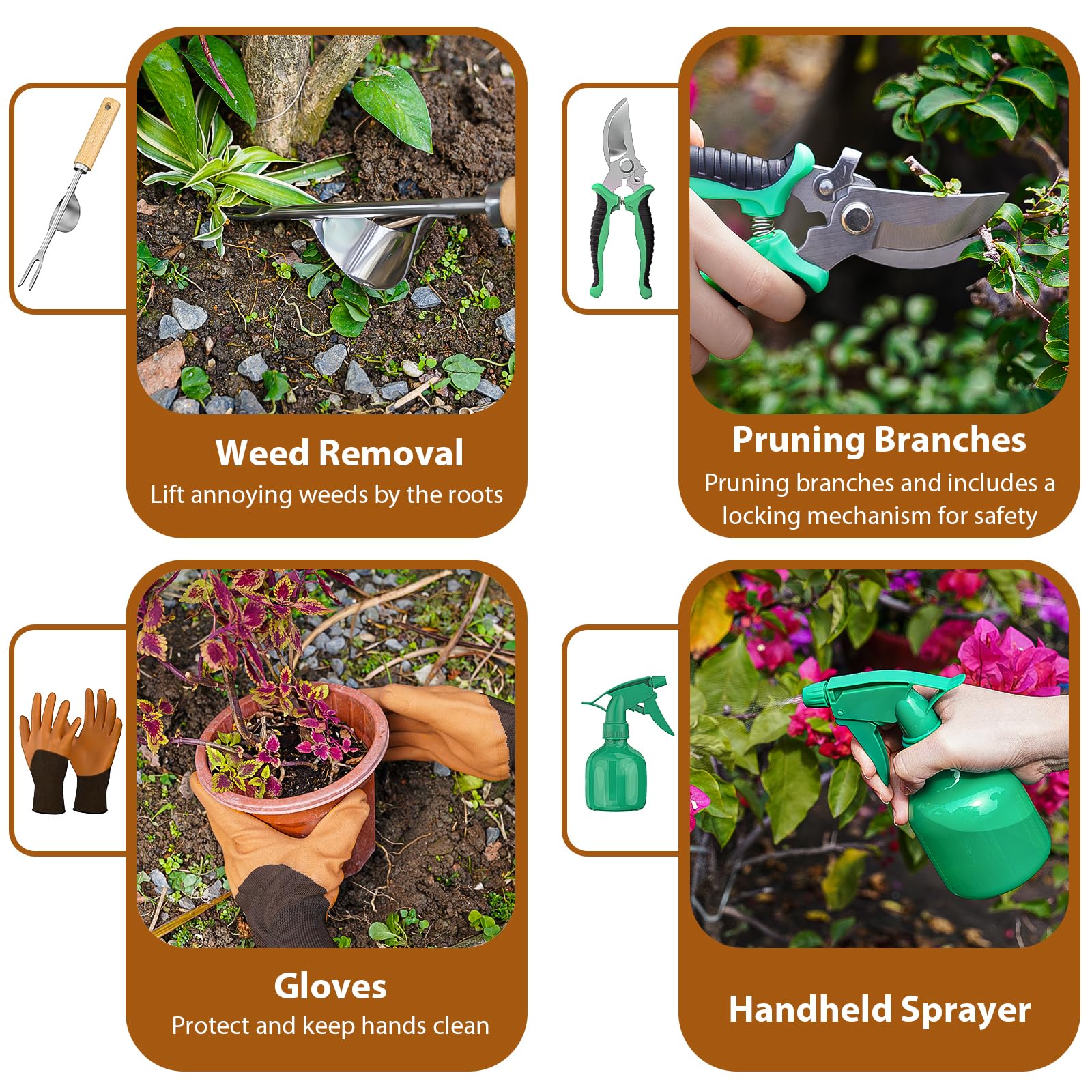 9PCS Stainless Steel Garden Ha - đánh giá và giá Spade Digging Fork
