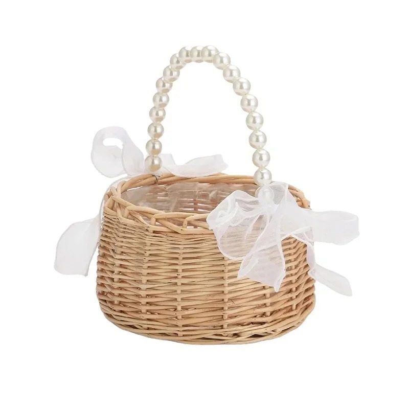 Pearl Handle Rattan Wedding Fl - đánh giá và giá Gardening Tools Girls